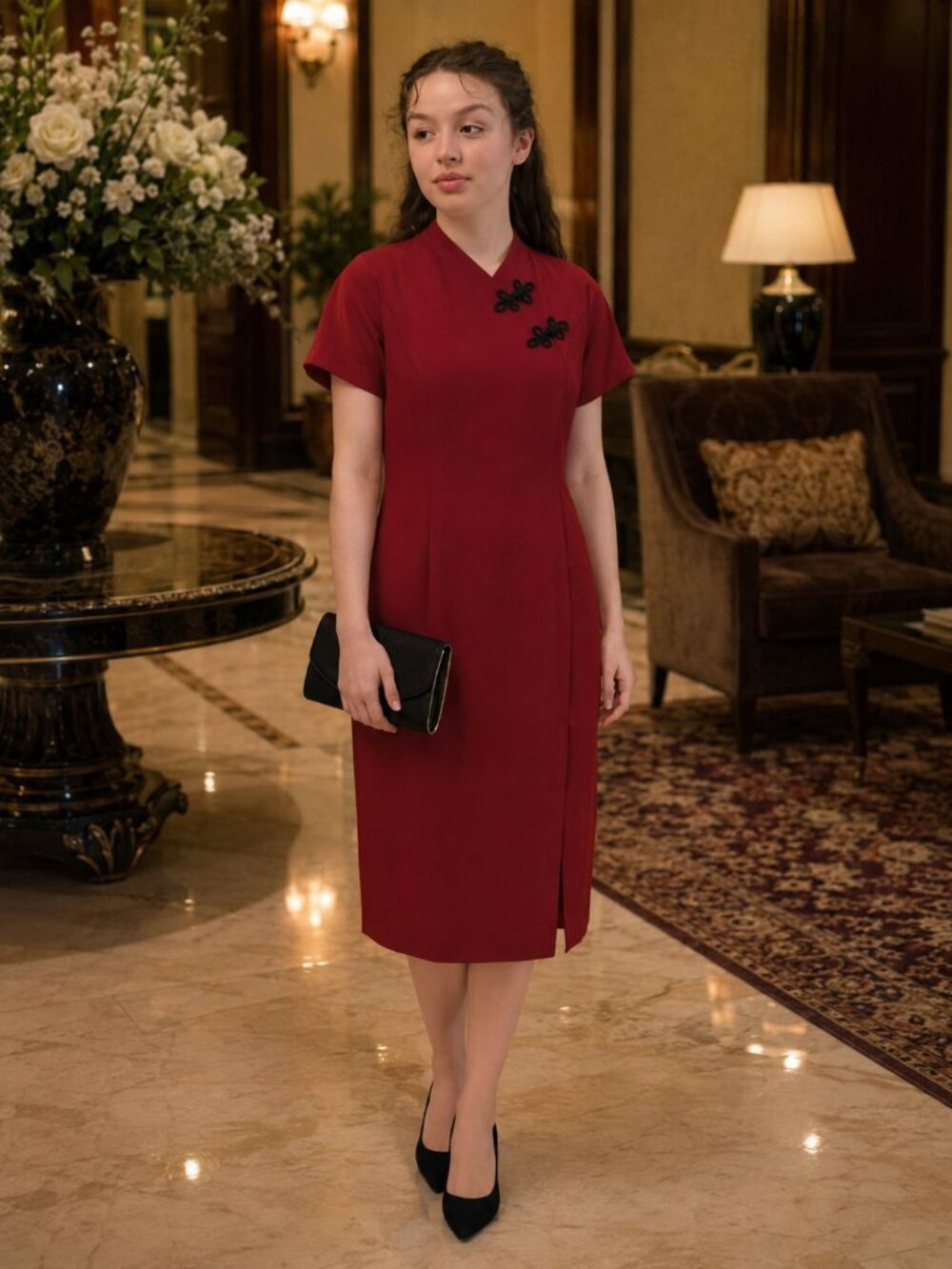 Red Randi May Collection dress - like new!